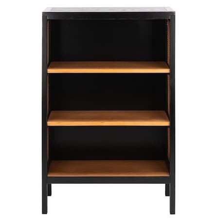 Safavieh Franz 3 Shelf Wood Back Etagere, Black & Light Natural ETG2104A